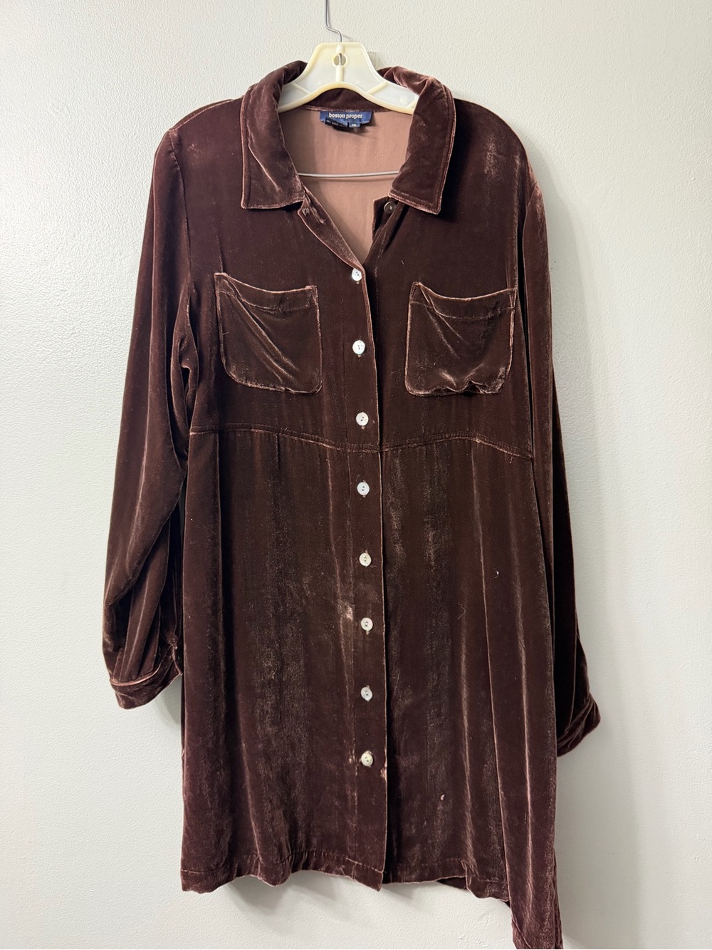 Boston Proper vintage Chocolate Brown Dress 16